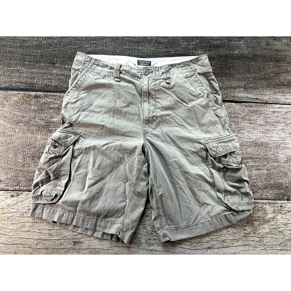 Polo Jeans Ralph Lauren Men's Dark Tan Chino Cargo Cotton Shorts Size 38x11